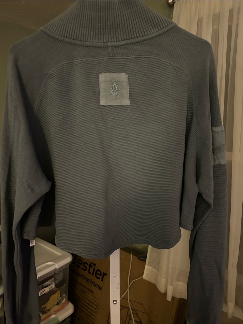 Free People So Fly Henley Pullover in a slate blue - Picture 2 of 3
